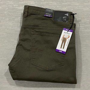 Buffalo SAM Brown Denim Jeans Pants Men's Size 40 x 30" Slim Fit Straight Leg